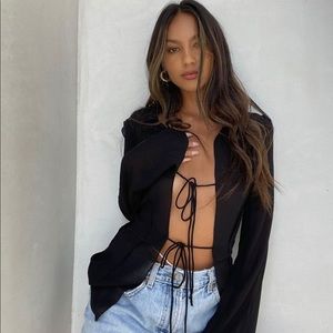 Black sheer going out top